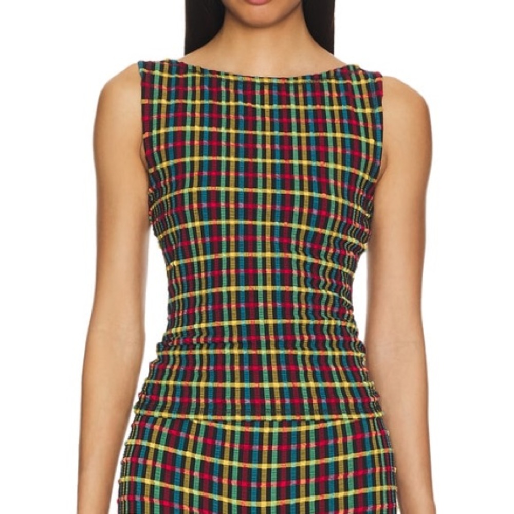 Peachy Den Multicolor Plaid Set